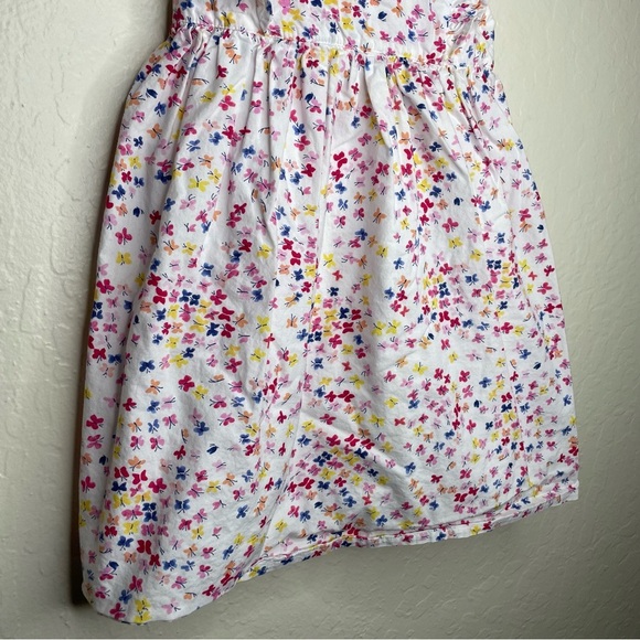 Jojo Maman Bebe Girls 5/6 Apron Style Butterfly Dress White Ruffles 100% Cotton - Picture 3 of 8